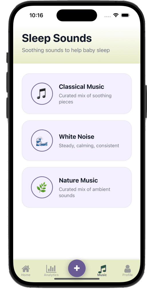 Calming Sounds built-in