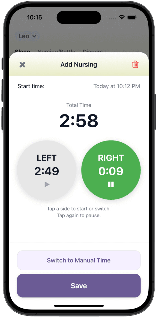 Track logs & sleep in seconds